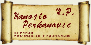 Manojlo Perkanović vizit kartica